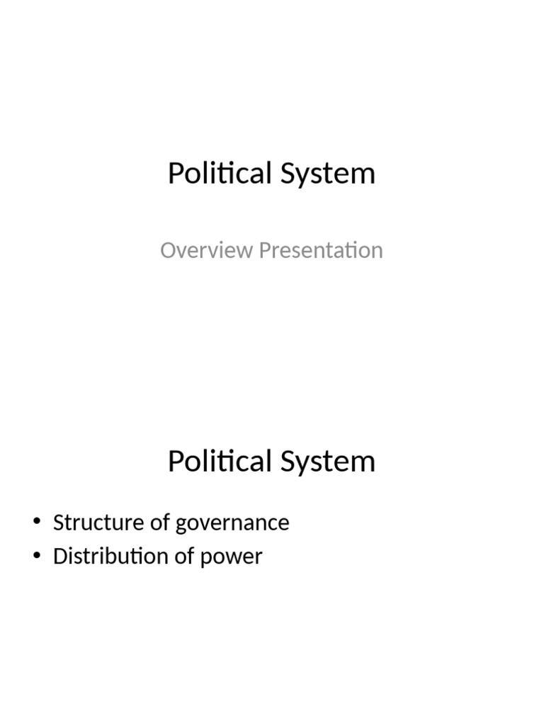 Overview of Political Systems and Governance | PDF