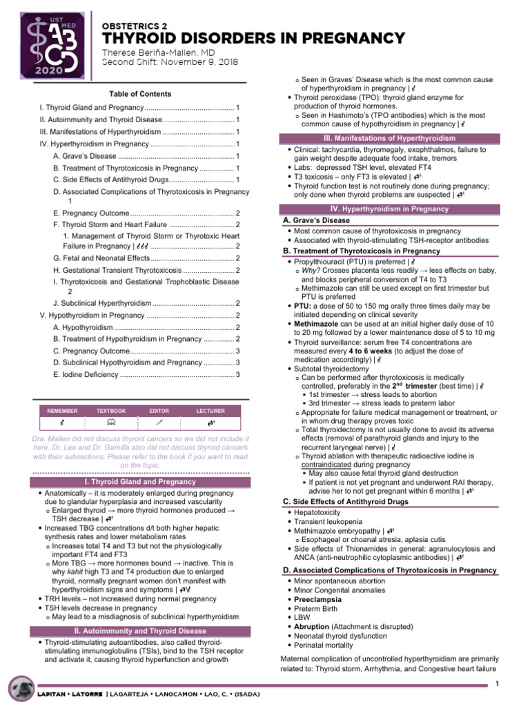 Thyroid Disorders in Pregnancy Explained | PDF | Hyperthyroidism ...