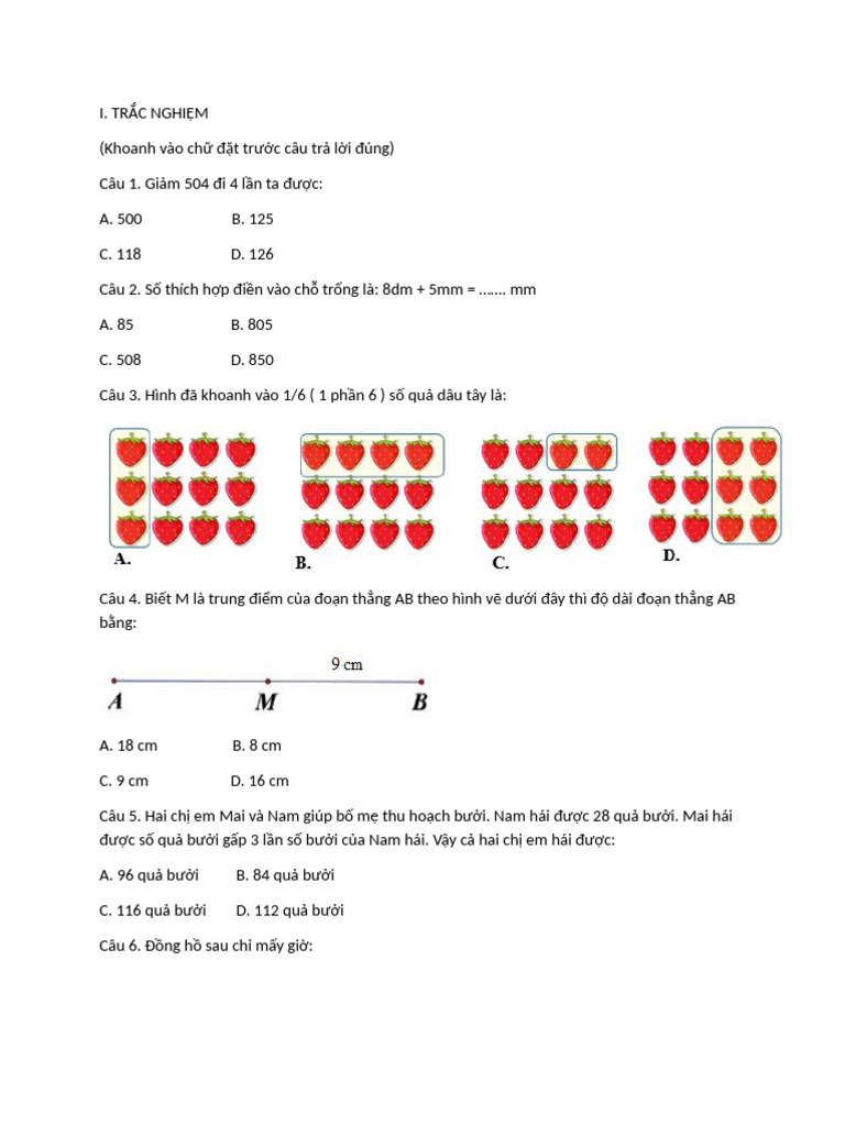 De on Tap 1 Lop 3 | PDF
