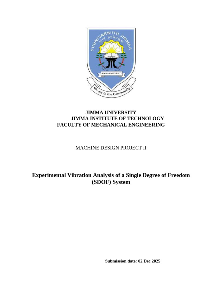 Vibration Analysis of SDOF System | PDF | Damping | Motion (Physics)