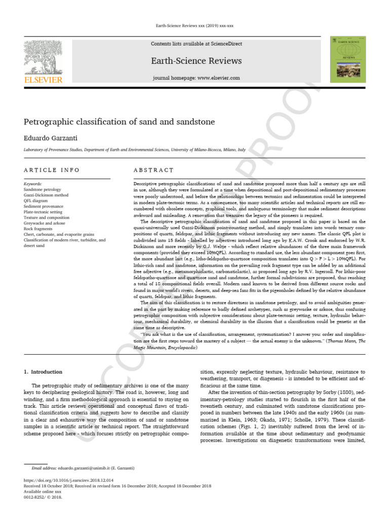 Sandstone Petrographic Classification Guide | PDF | Sandstone ...