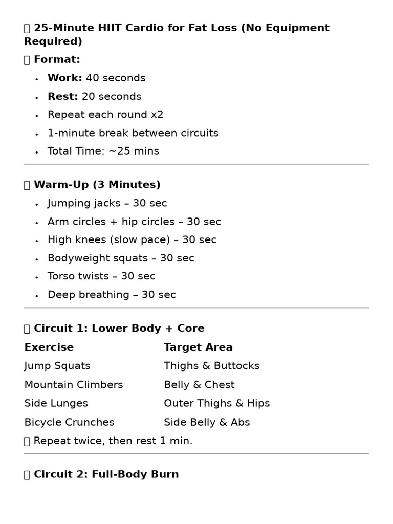 Cardio Shyt | PDF