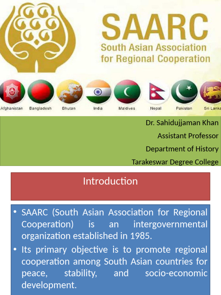 Overview of SAARC and Its Objectives | PDF | Global Politics | Economies