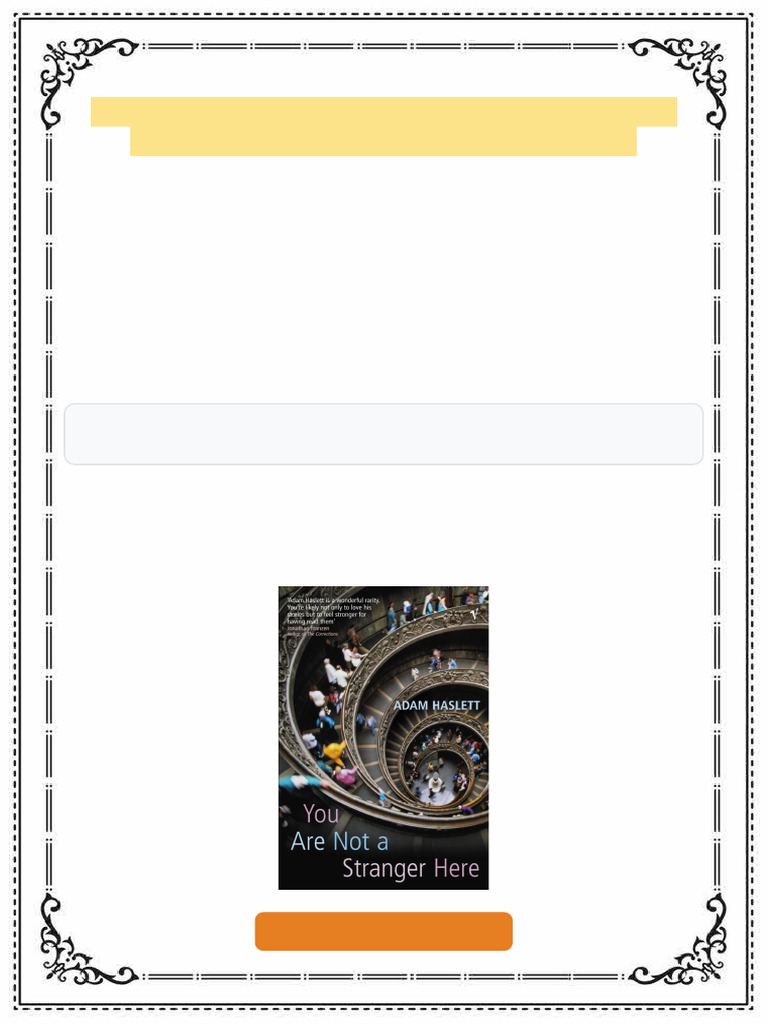 You Are Not A Stranger Here Adam Haslett ebook hot release 2025 | PDF ...