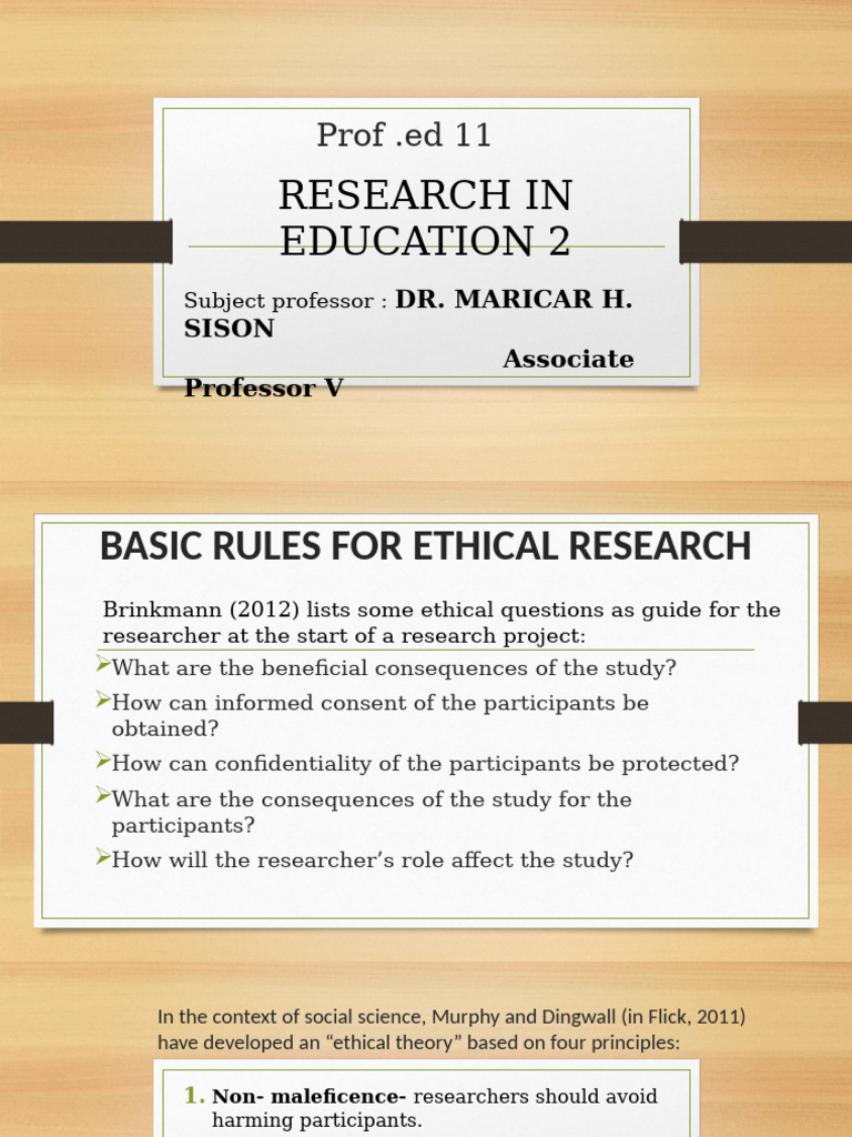 Ethical Guidelines for Educational Research | PDF
