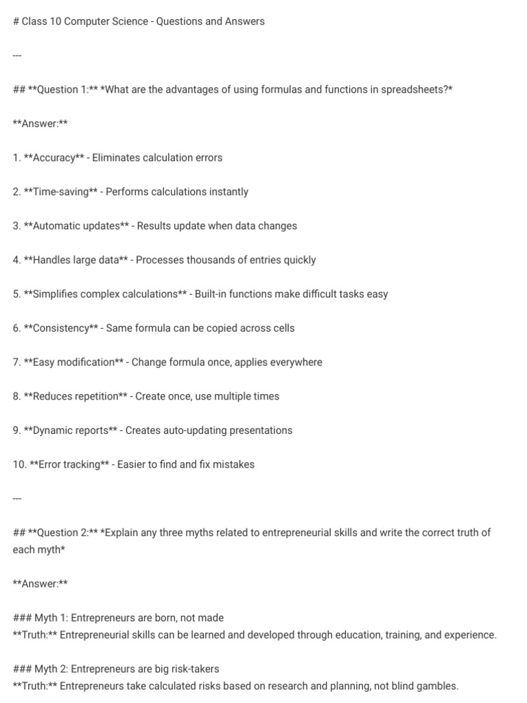 computer important questions | PDF | Spreadsheet | Computing