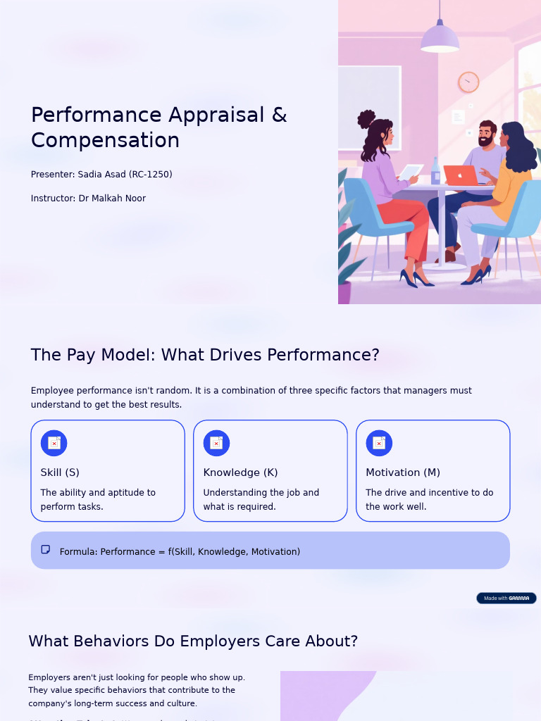 Performance Appraisal & Compensation Insights | PDF | Performance ...