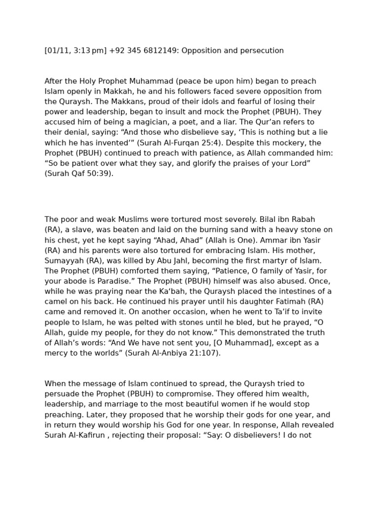 Document (2) | PDF | Muhammad | Prophets And Messengers In Islam