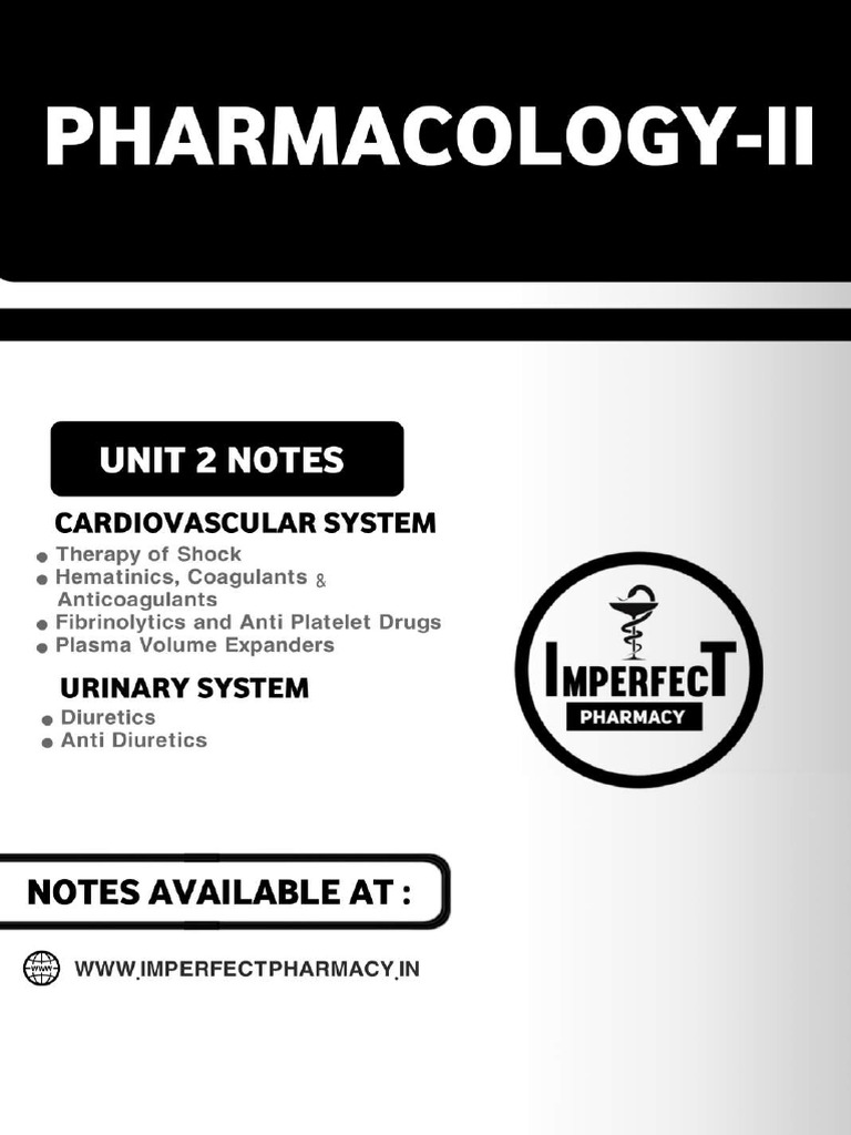 UNIT 2 Pharmacology II Imperfect Pharmacy Compressed | PDF