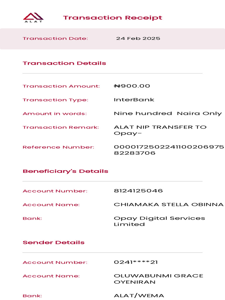 Transaction Receipt | PDF