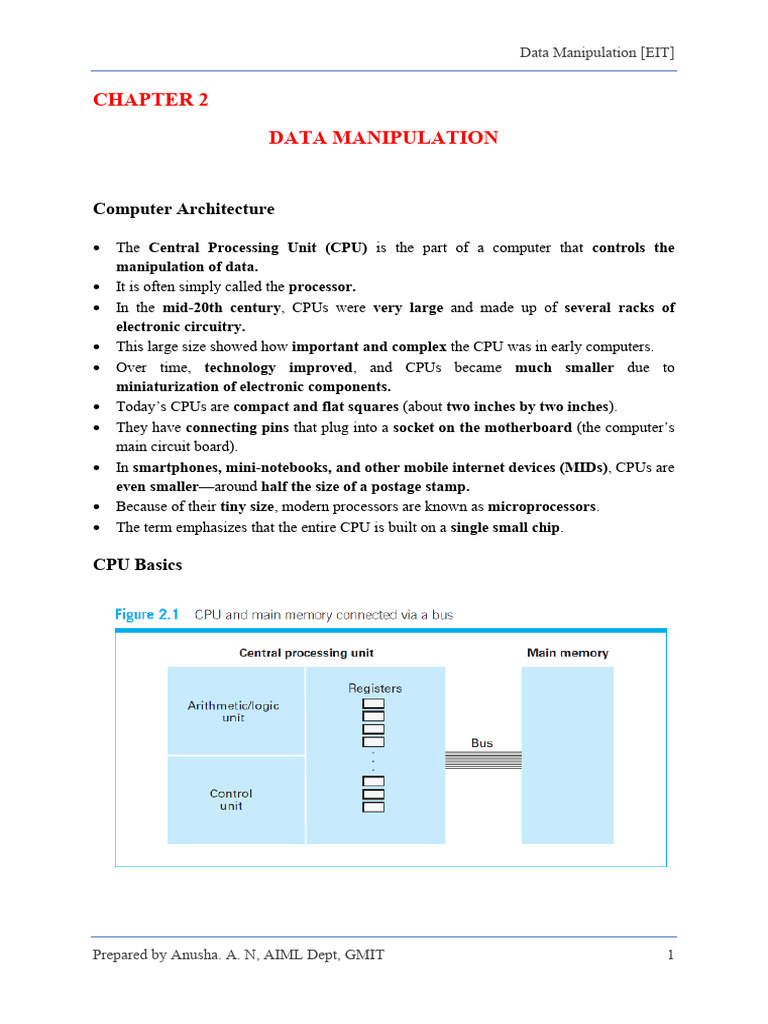 Understanding Data Manipulation in CPUs | PDF | Central Processing Unit ...