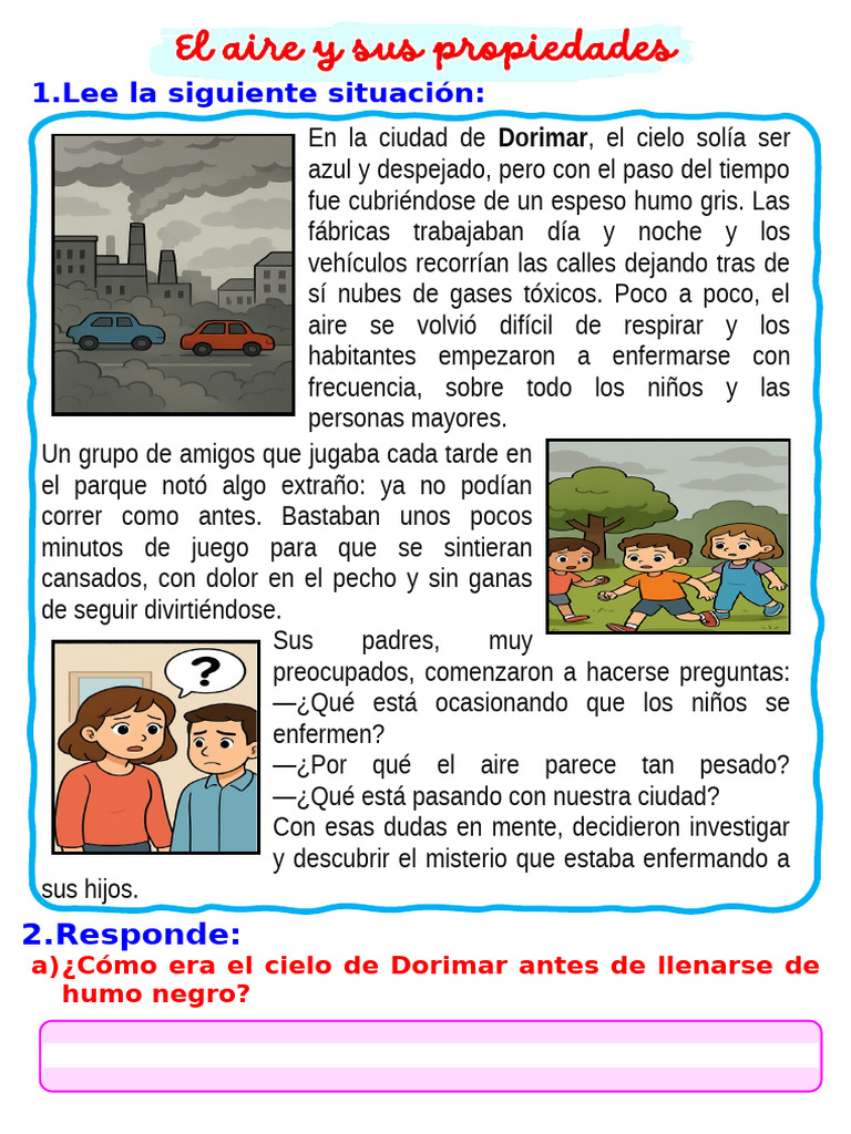 Ficha Ciencia 4 Noviembre El Aire y Sus Propiedades | PDF | Atmósfera ...