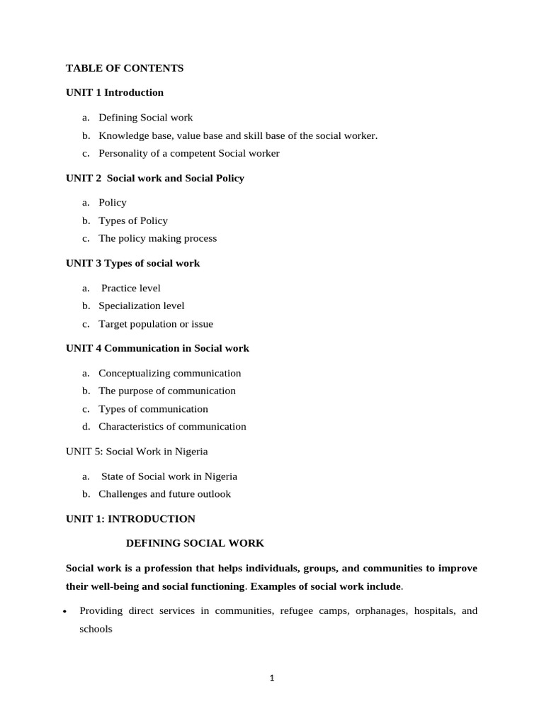 Element of Social Works Updated | PDF | Communication | Social Work