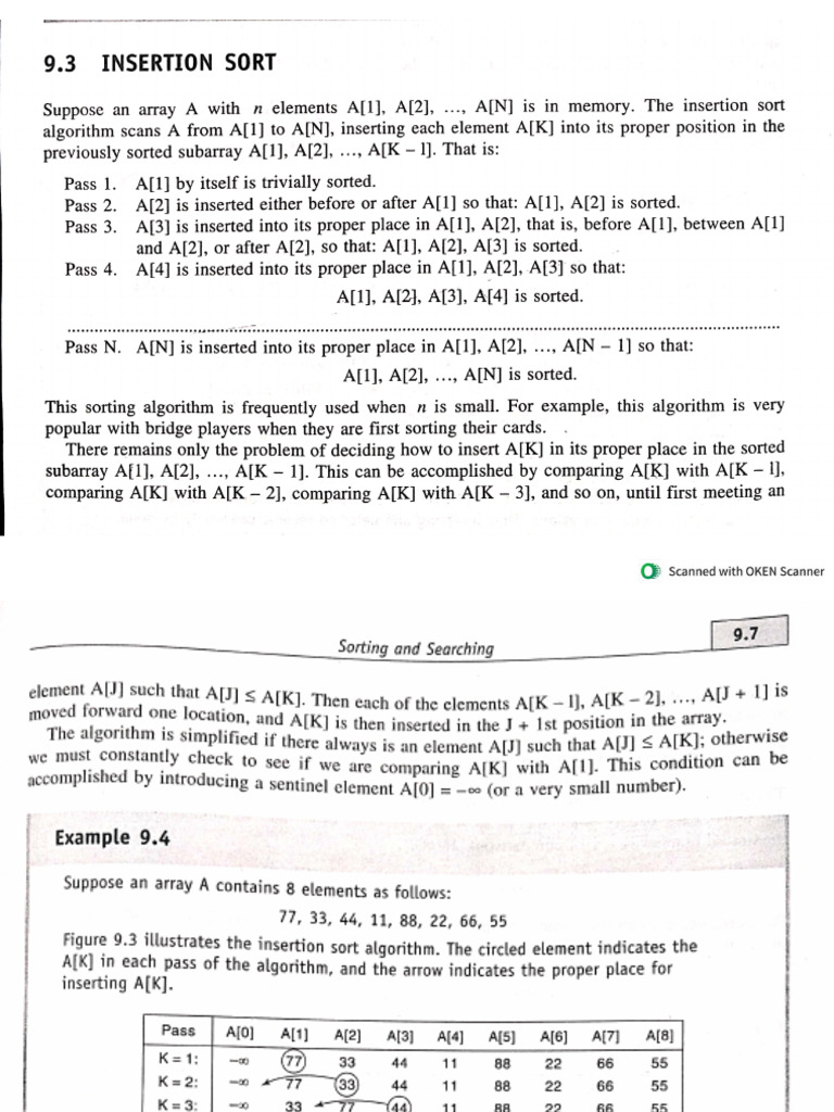 Insertion Sort | PDF