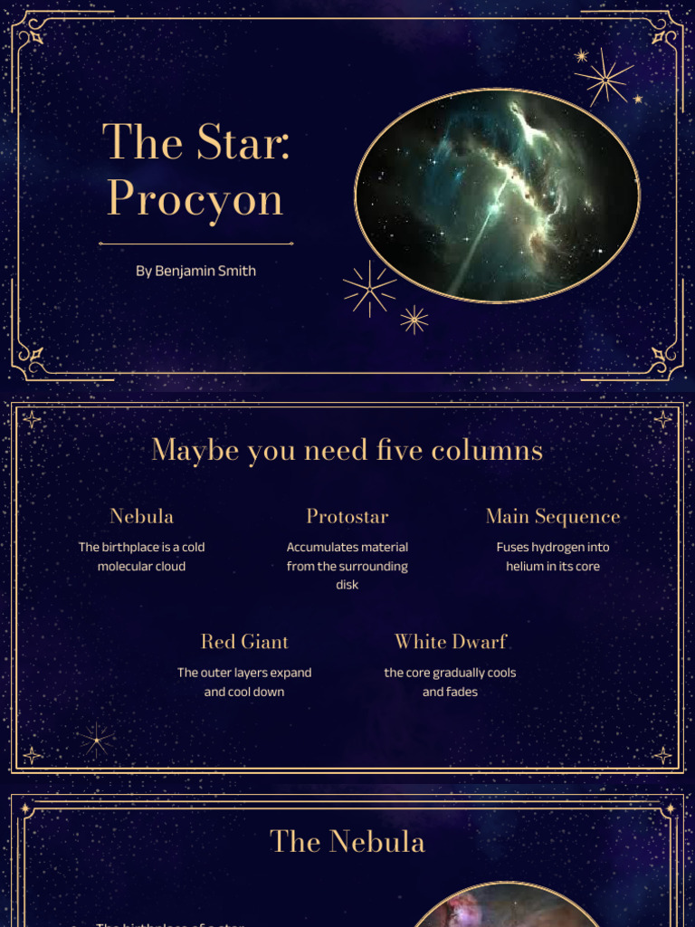 Life Cycle of Procyon Star | PDF