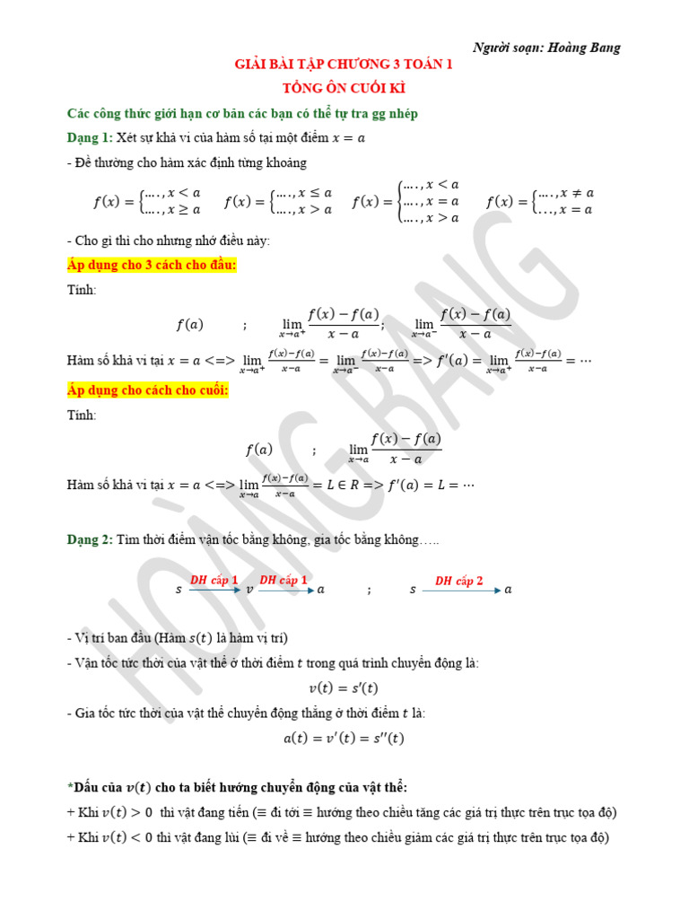Toan1 Chuong3 TongOn 1 | PDF