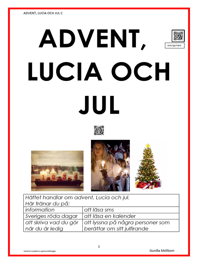 33 Advent, Lucia Och Jul C Ny | PDF