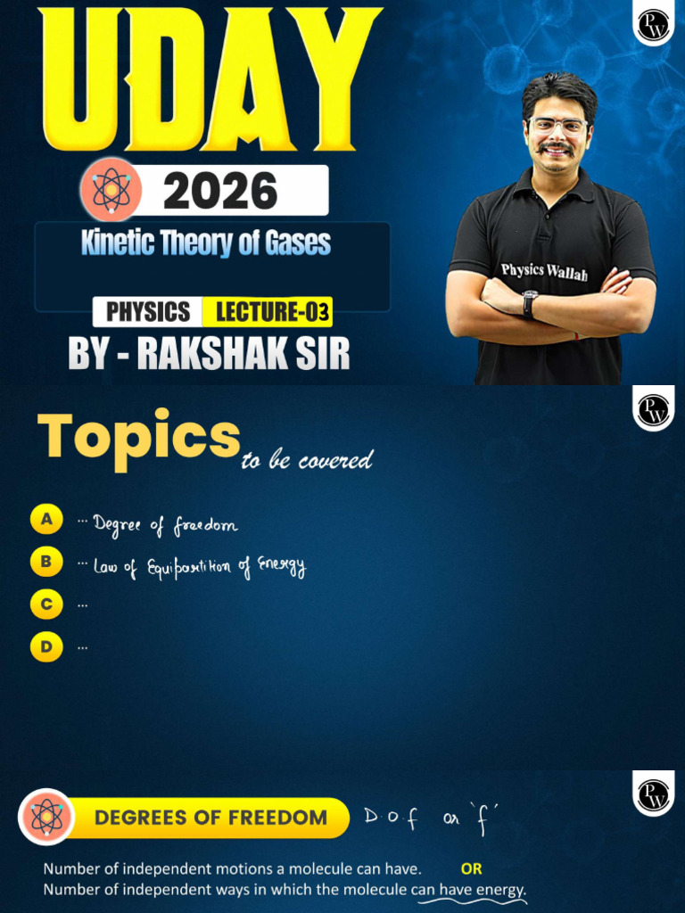 Kinetic Theory of Gases 03 - Class Notes | PDF