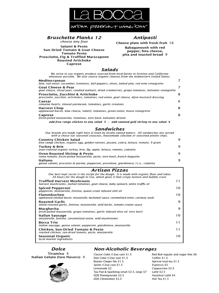 La Bocca Food Summer 2008 | PDF | Pesto | Salad