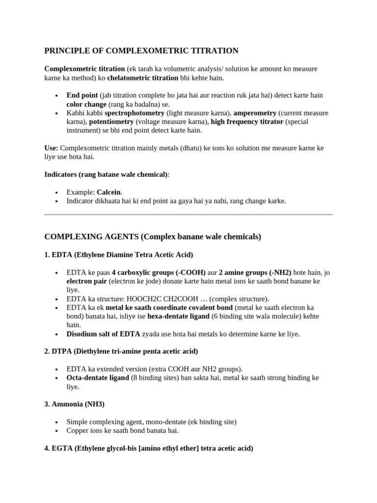 Complexometric Titration Techniques Explained | PDF | Precipitation ...