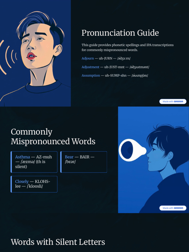 Pronunciation Guide | PDF