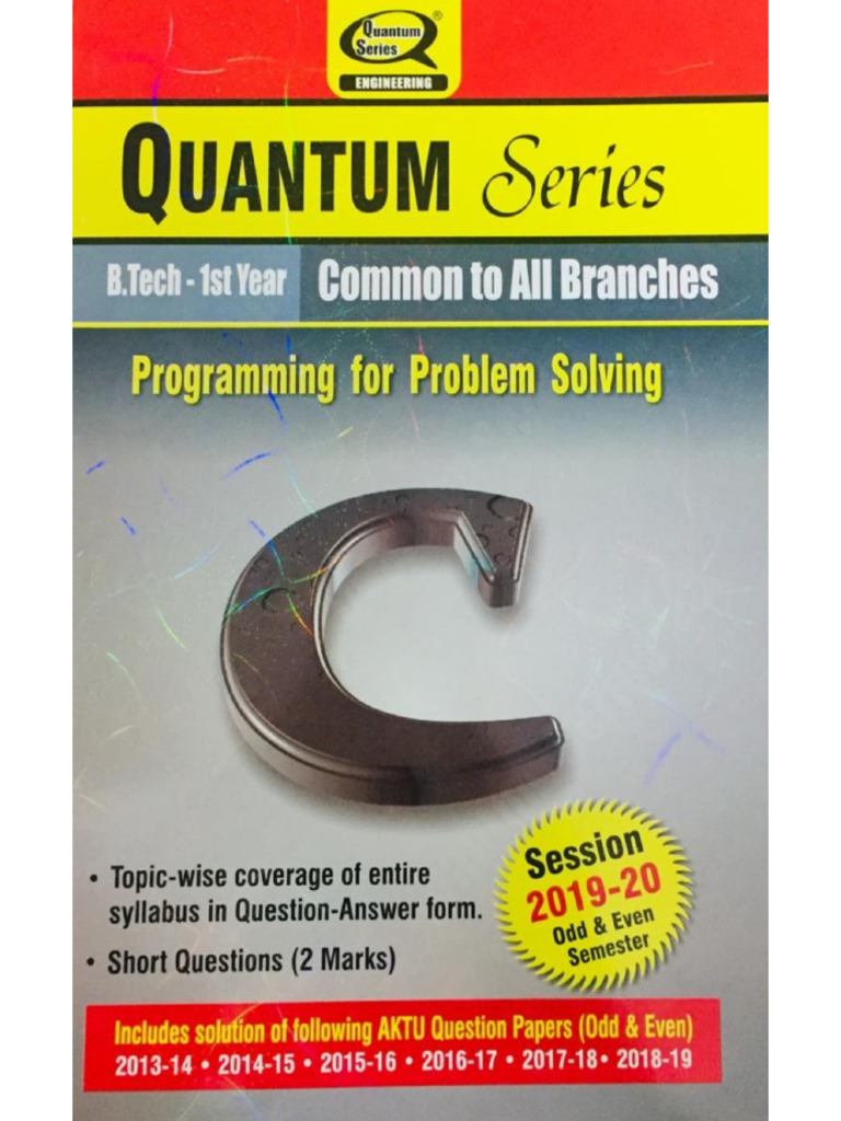 Programming For Problem Solving Pfps | PDF