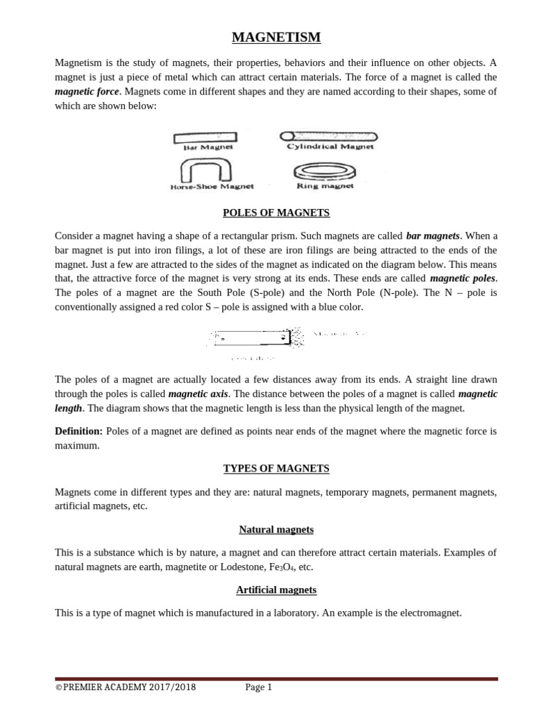 Understanding Magnetism and Its Types | PDF | Ferromagnetism | Magnet