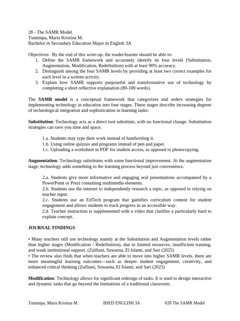 Understanding the SAMR Model in Education | PDF | Educational ...