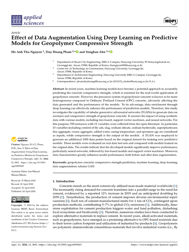 Data Augmentation for Geopolymer Strength | PDF | Support Vector ...