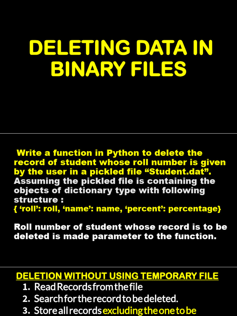 Python Function to Delete Student Records | PDF