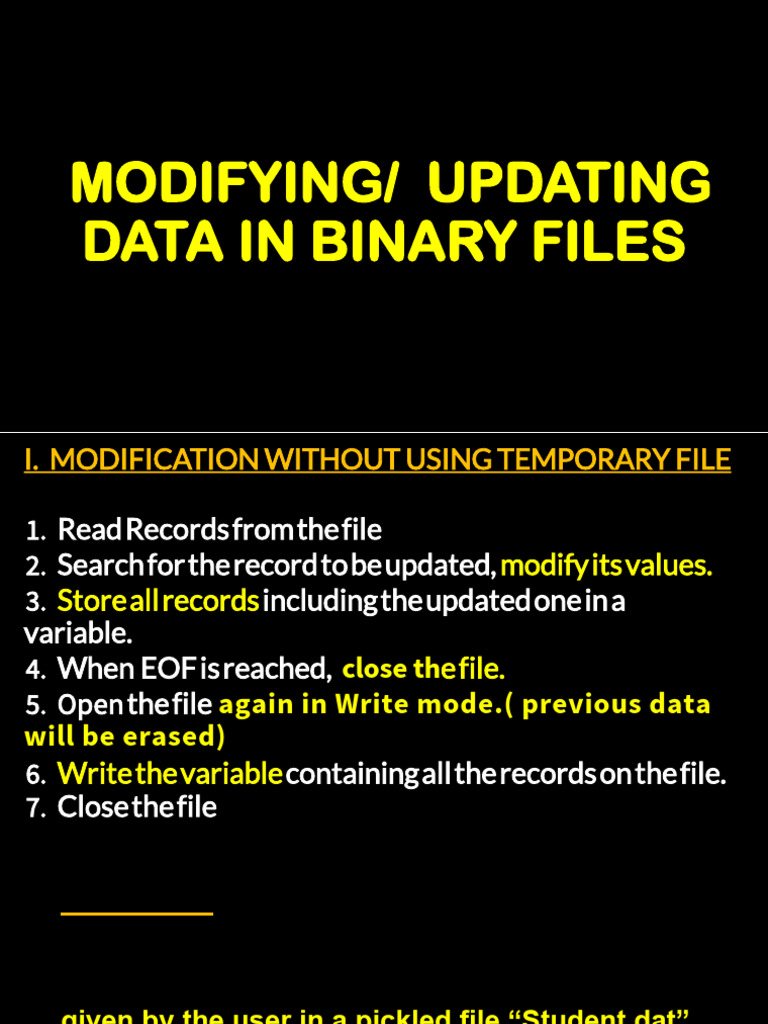 Update Data in Binary Files with Python | PDF | Parameter (Computer ...