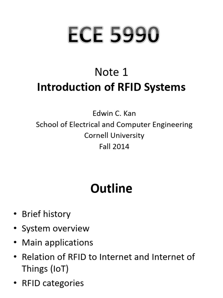 Introduction to RFID Systems Overview | PDF | Radio Frequency ...
