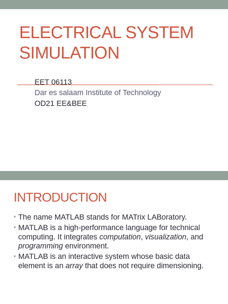 1. EET 06113 ELECTRICAL SYSTEM SIMULATION | PDF | Matrix (Mathematics ...