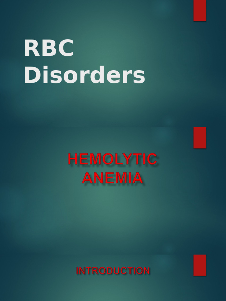 Hemolytic Anemia: Causes and Classification | PDF | Anemia | Red Blood Cell