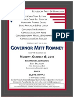 VIP Reception For Mitt Romney