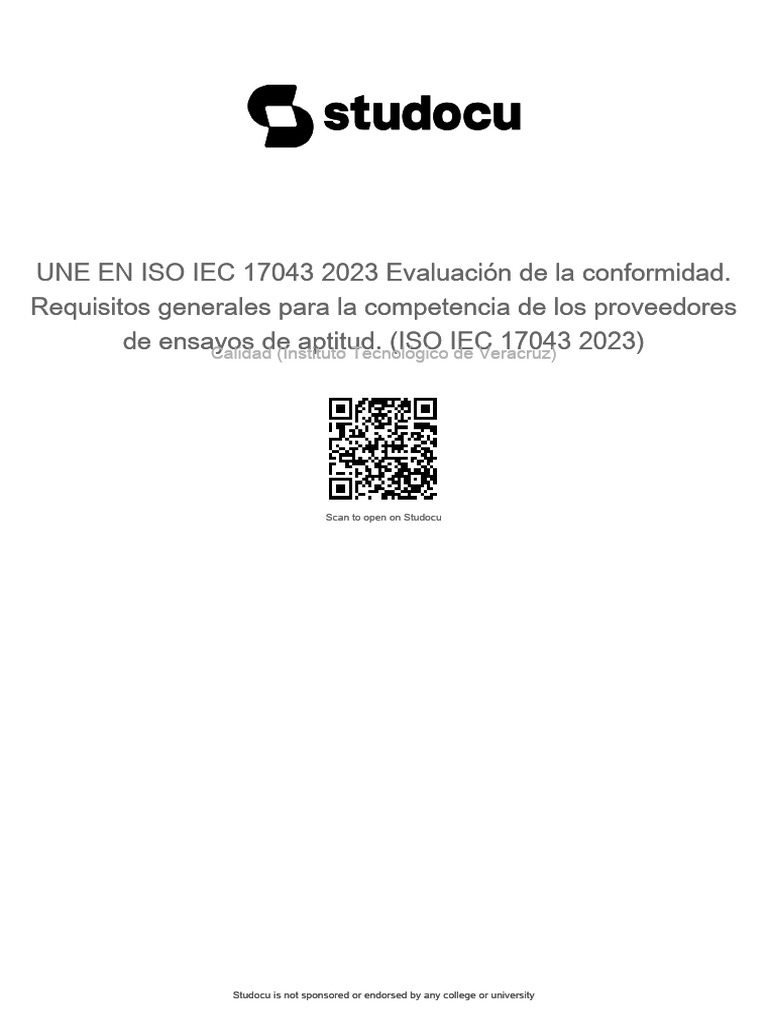 ISO 17043 España | PDF | Organización internacional para la ...