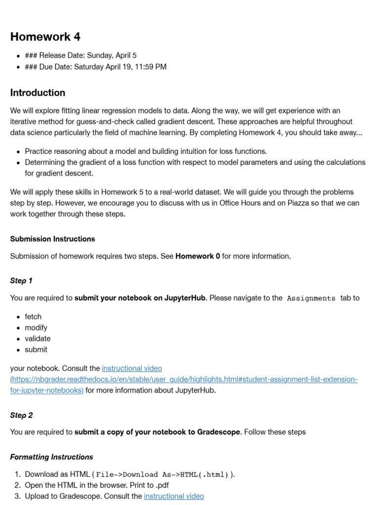 Linear Regression Homework 4 Guide | PDF | Scatter Plot | Phase (Waves)