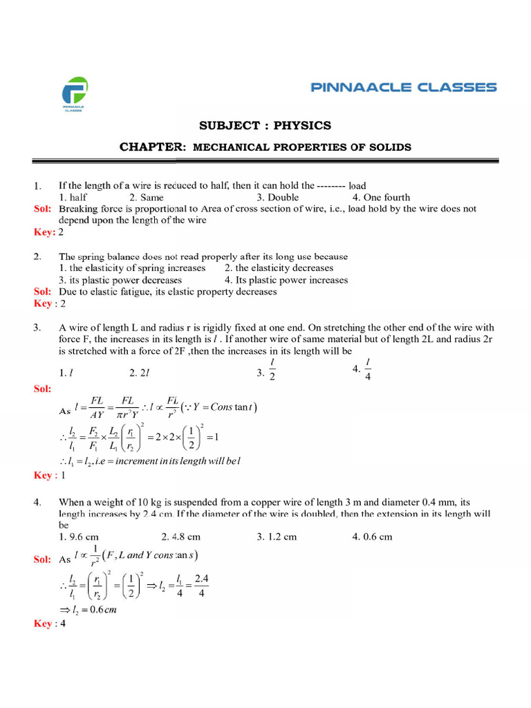 8 Mechanical Prop of Solids | PDF
