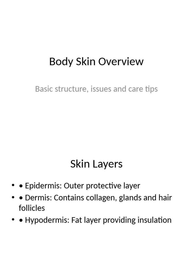 Body Skin Presentation | PDF
