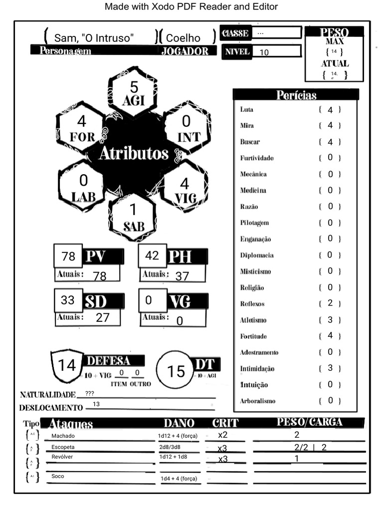 Habilidades e Ataques de Personagens RPG | PDF