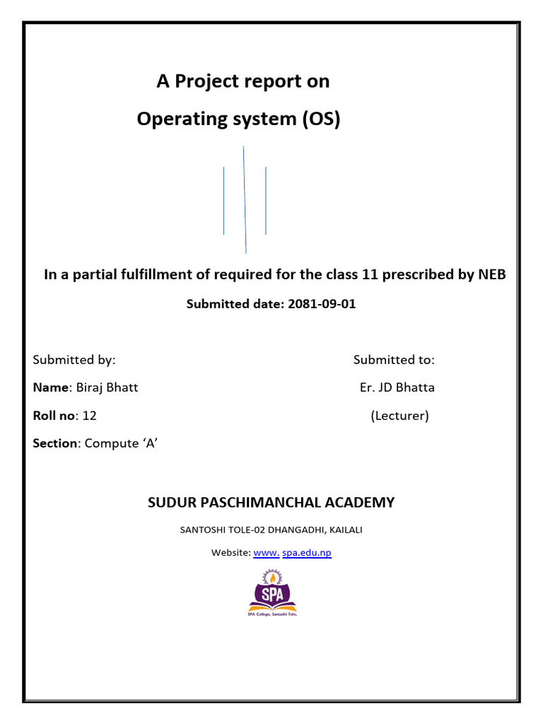 Os Report Demo | PDF | Operating System | Process (Computing)