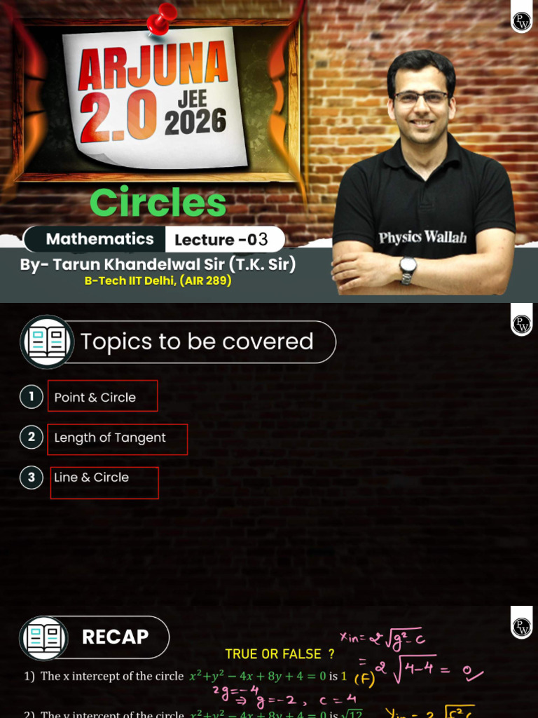 Circles 03 _ Class notes | PDF