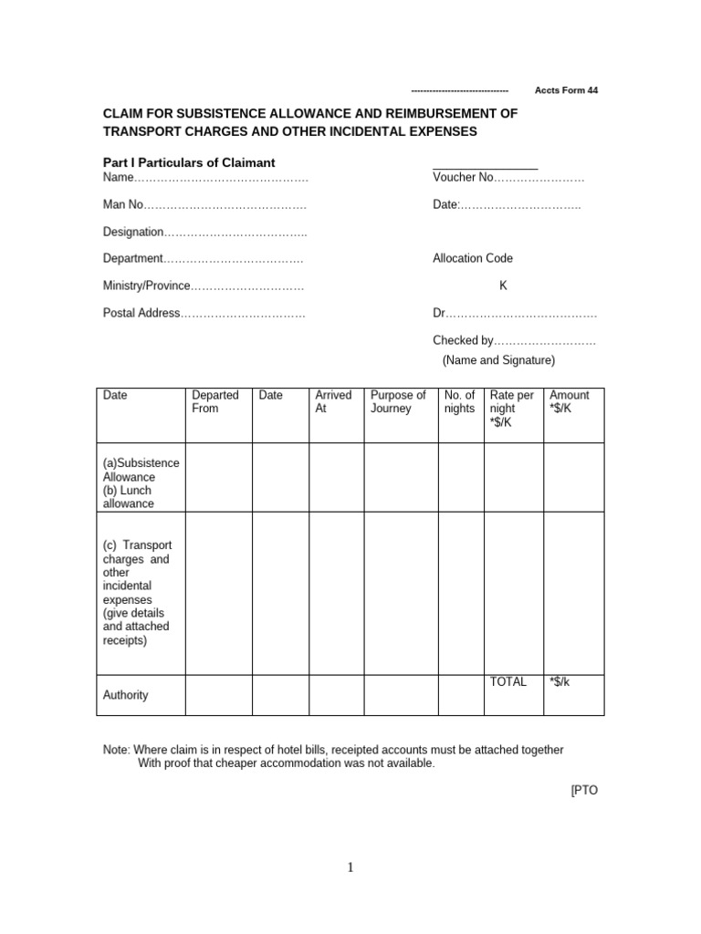 Accts Form 44 | PDF | Payments