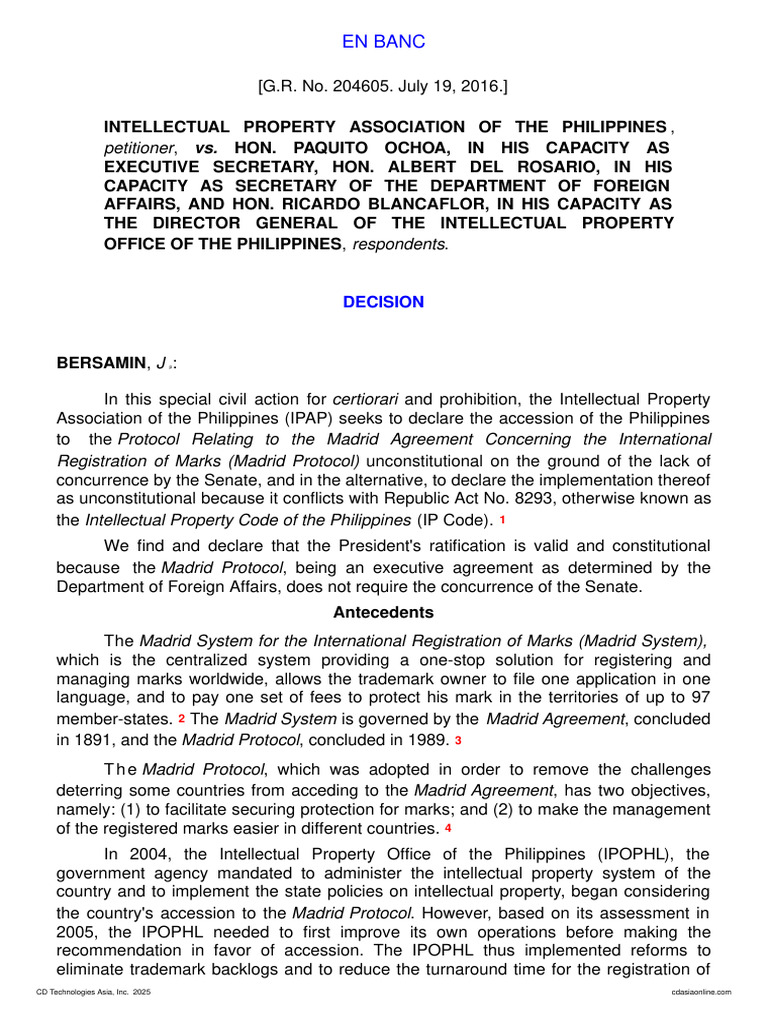 Intellectual Property Association of The Philippines v. Ochoa | PDF ...