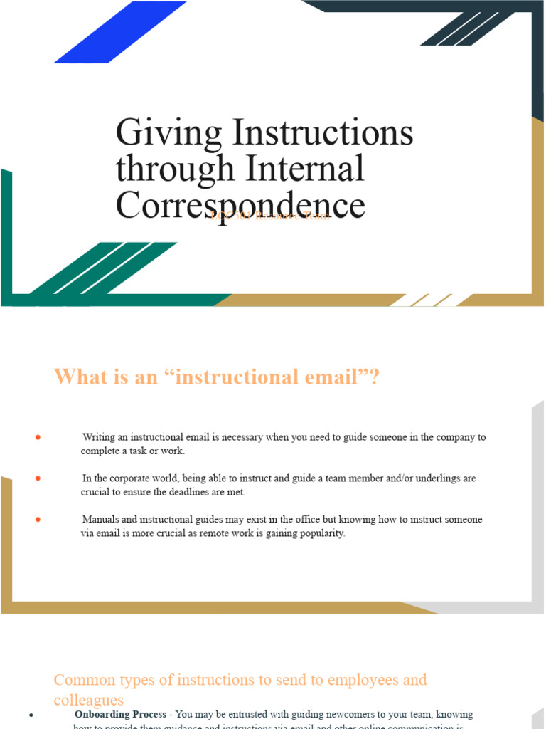 3. Giving Instructions Through Internal Correspondence.pdf | PDF ...