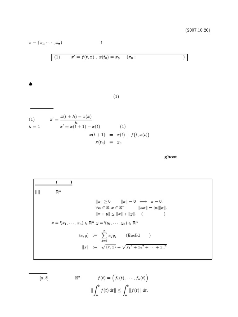 Existence et unicité des solutions ODE | PDF
