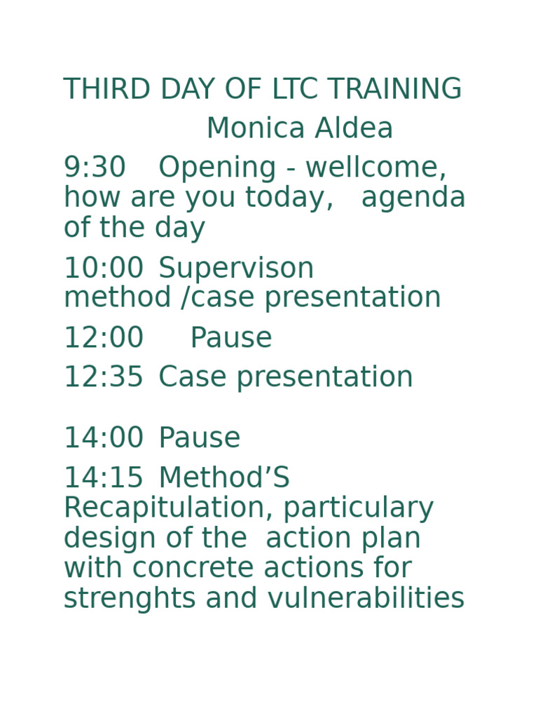 Third Day of Training | PDF