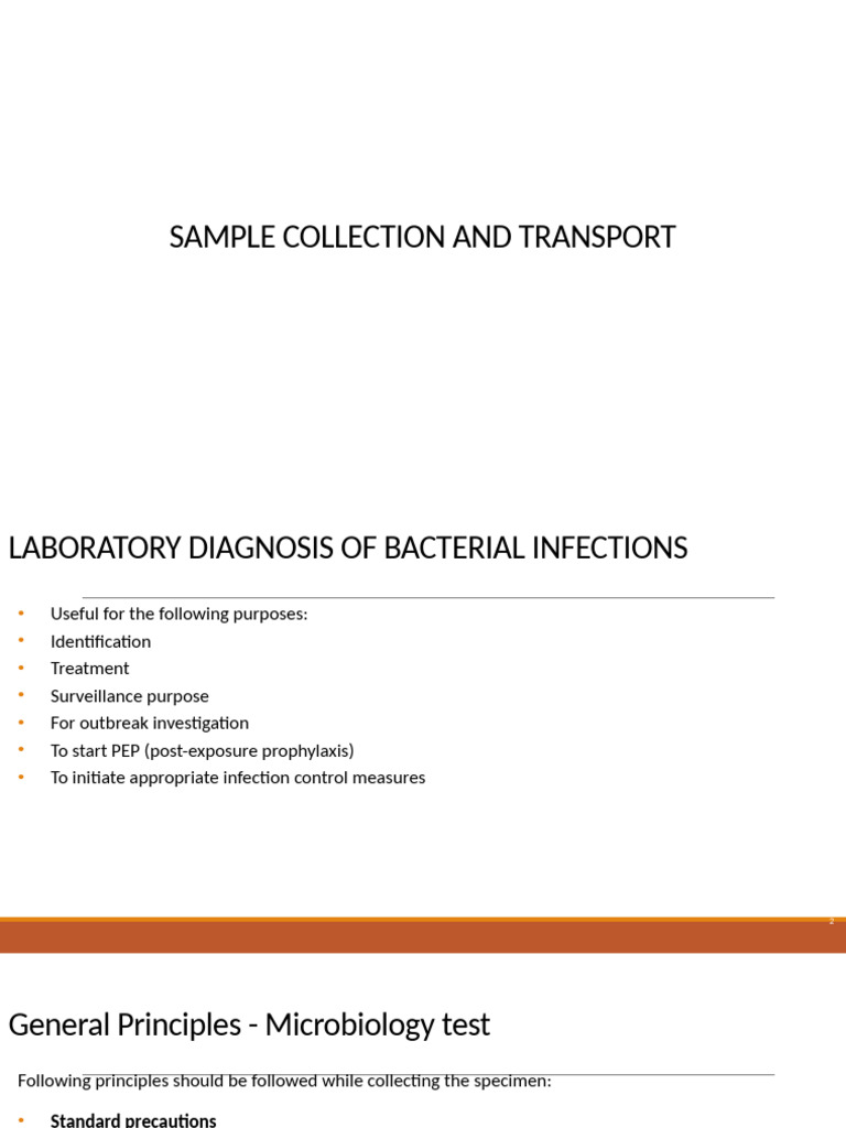 Bacterial Infection Specimen Collection Guide | PDF | Medical ...