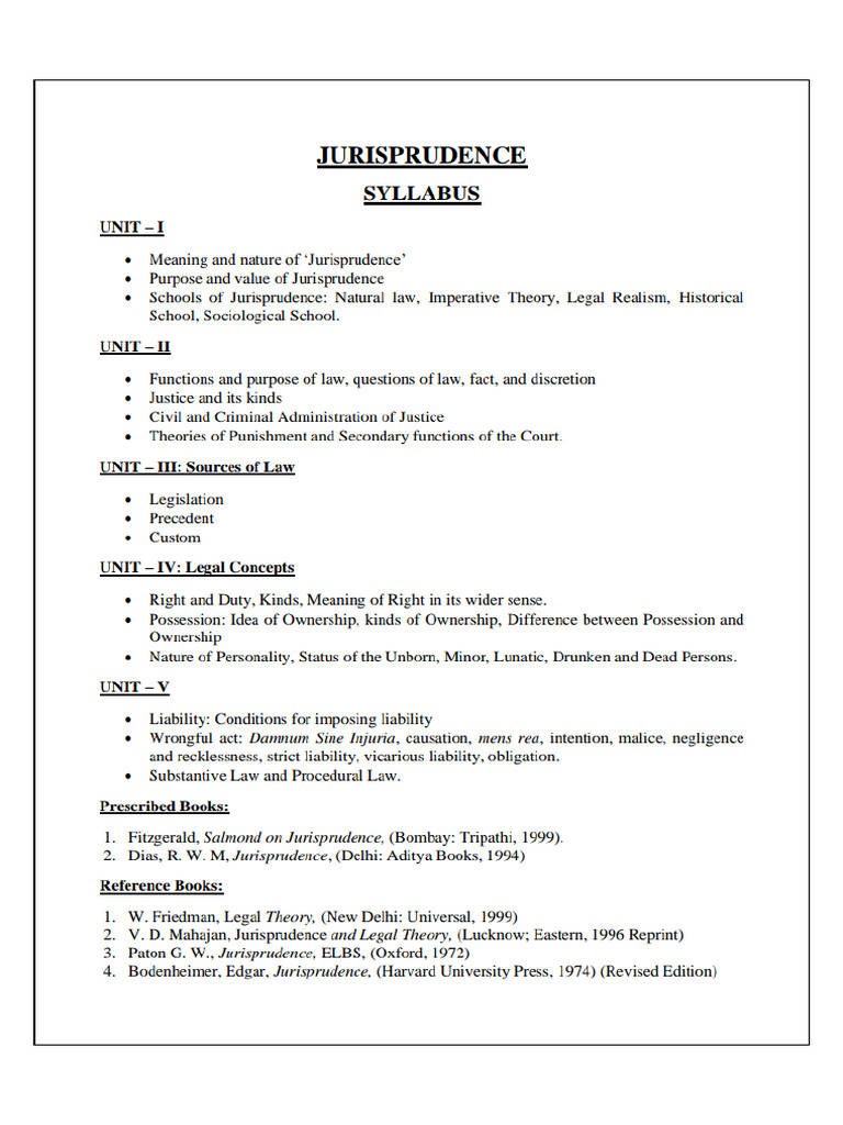 Jurisprudence Notes | PDF