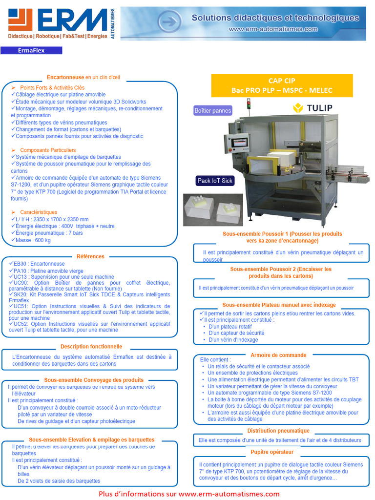 Encartonneuse Automatisée Ermaflex | PDF | Internet des objets | Capteur